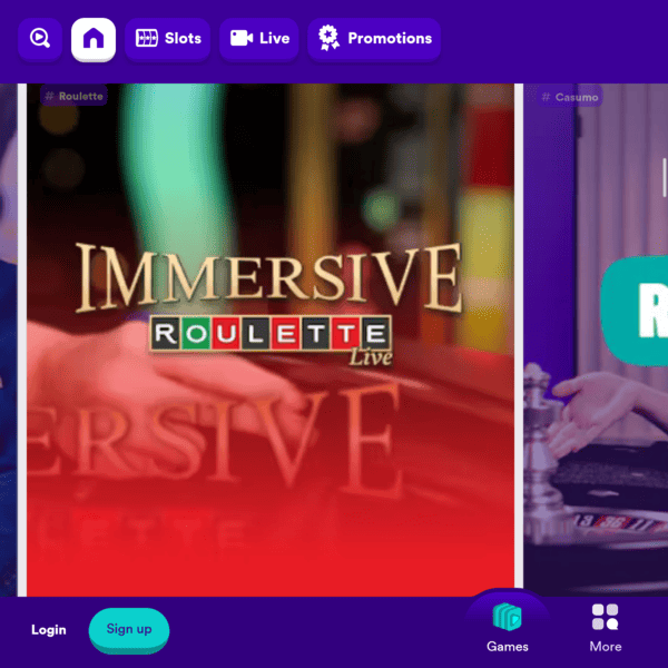 Casumo Casino live roulette